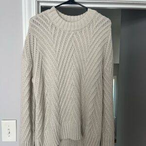 a new day Cream Chevron Knit Sweater